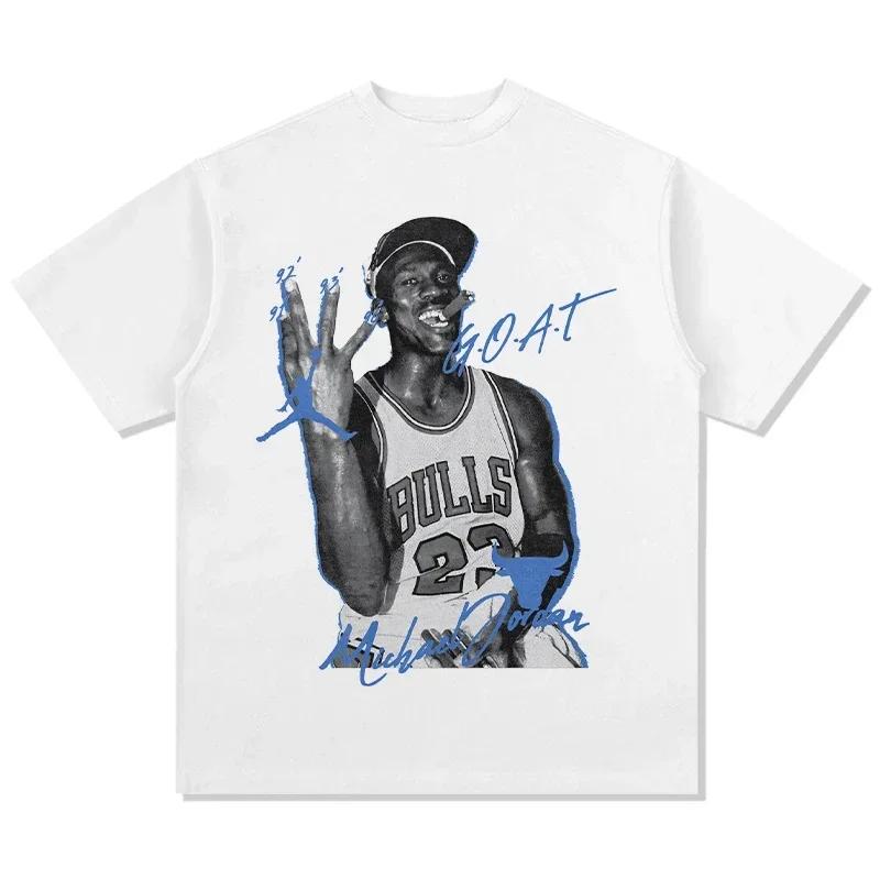 ZX TEE NBA star portrait short sleeved T-shirt  Printed Short Sleeve T-shirt Men Distress American Women Tshirt 2025