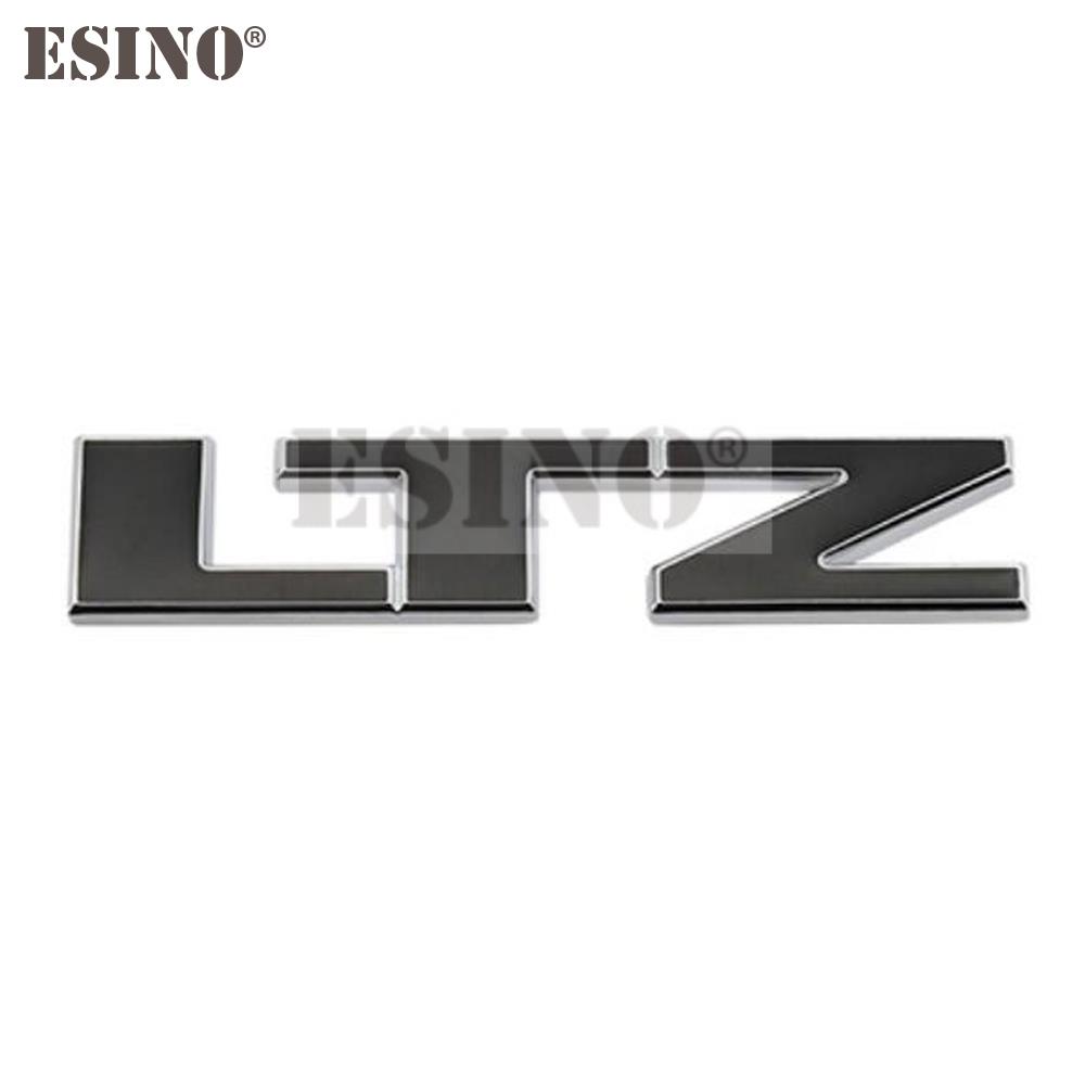 Style de voiture 3D LTZ Badge Autocollant Alliage de Zinc Métallique Carrosserie Coffre Arrière Autocollant Emblème pour Chevrolet Silverado Cruze Spark