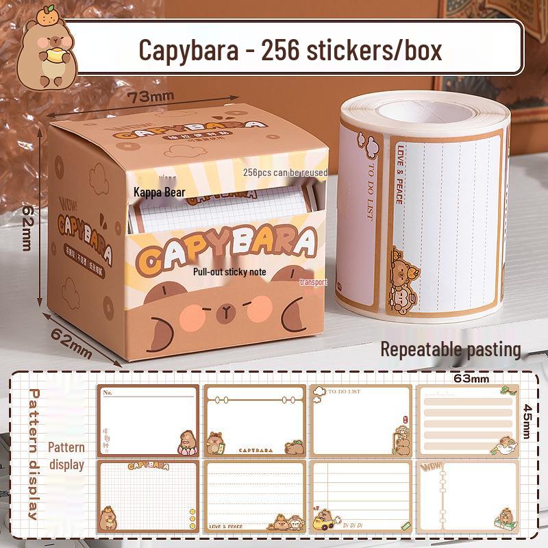 Kaba Bear Клейкие корректирующие стикеры для студентов Pull-out Sticky Notes