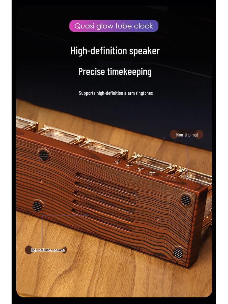 RGB Glow Tube Esports Desktop Clock - DIY Artistic Ornament and Gift