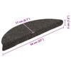 Self Adhesive Stair Treads 5 Pcs 56 X 17 X 3 Cm Anthracite Semi Round