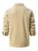 European Style Men's Washed Stretch Cotton Business Casual Long Sleeve Shirt