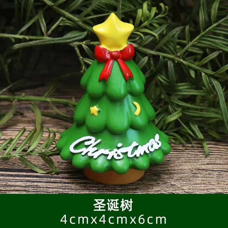 Christmas Old Man Snowman Ornaments Mini Resin Ornament Resin Craft Decoration Gift Present Doll Doll