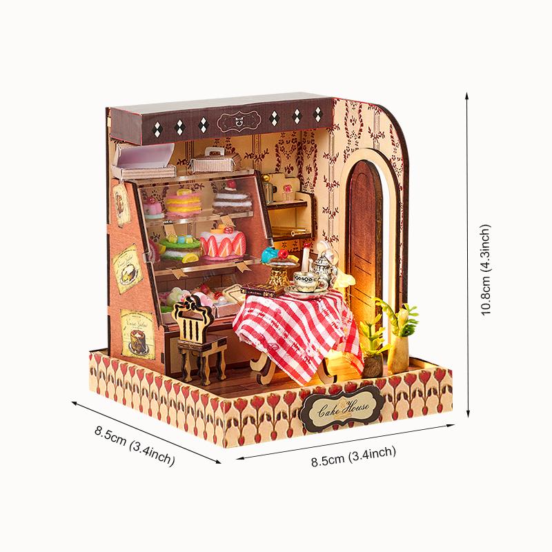 

3D Wooden Puzzles Wooden DIY House Corner Christmas Model Kits Coffee Shop Garden Craft Gifts