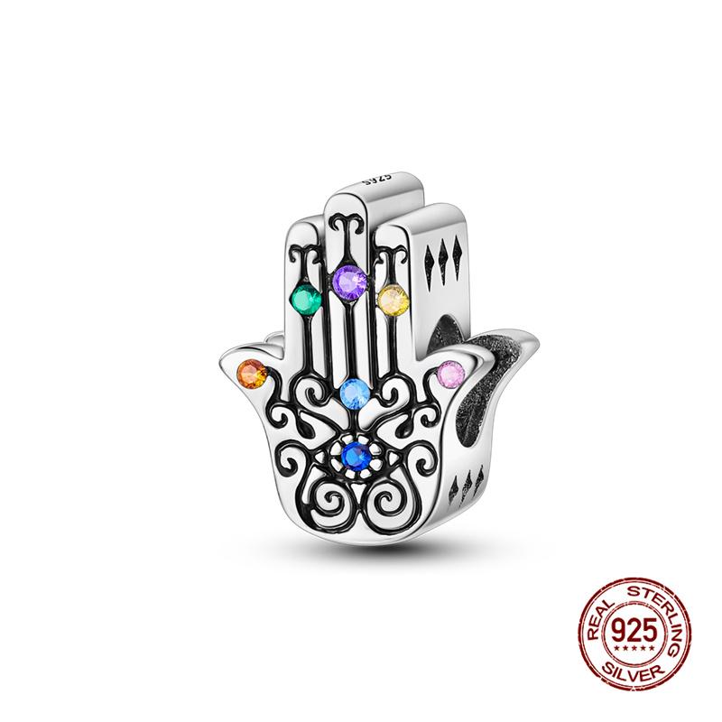 925 Silver Devil's Eye Charm Beads 3mm Fit DIY Bracelet Women's Fashion Jewelry Gift Original Handmade