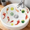 Creative Swimming Koi Lotus Leaf Bathroom Home Decoration and Beautification Stickers