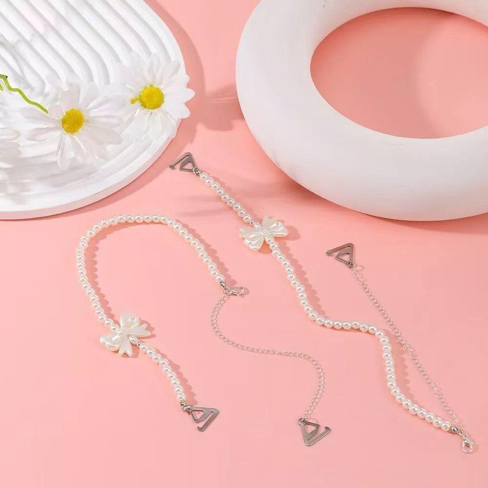 Bow Pearl Bra Straps Adjustable Shoulder Straps Fahsion Shoulder Belts Women