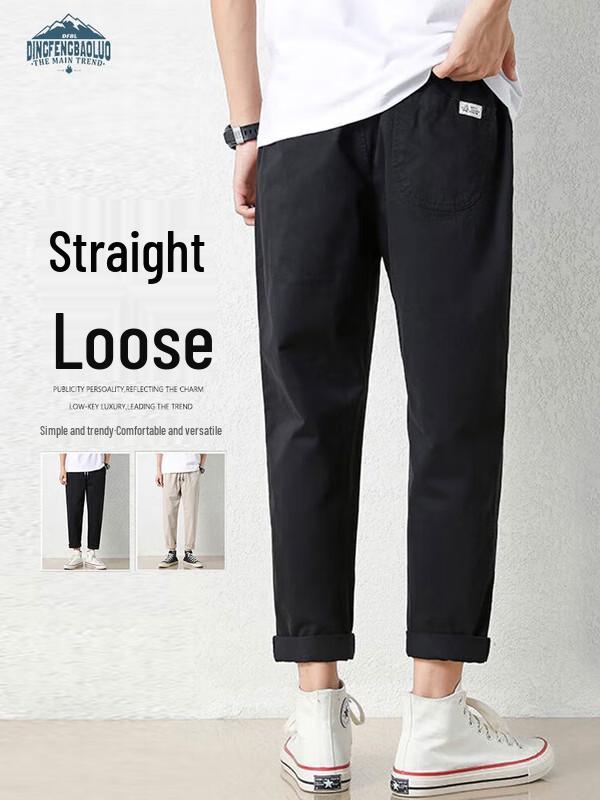 

Men s Loose Fit Straight Leg Cropped Pants