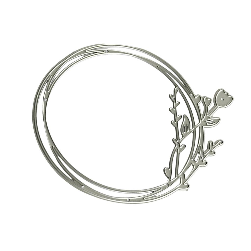 Flower Wreath Cutting Dies for Card Making Scrapbooking Carbon Steel Die Cut Templates Decorative Embossing Paper Dies