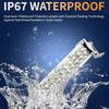 7 Inch Small Light Bar for Boat Truck, 12V 24V Marine Waterproof LED Slim Light Bars, 60W 6000lm LED Spot Flood Double Row Spotlights for ATV UTV RV