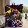 Scimmia cartone animato divertente D-Donkey Kong B-Bananza Flanella calda comfort morbida coperta in peluche per divano soggiorno camera da letto viaggio regalo