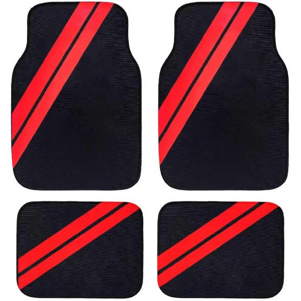 

Car Floor Mats Front&Rear Black Rubber fit for Dodge Challenger Charger Durango Avenger RAM Floor Mat Mats-1-red