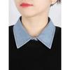 Children's Versatile Denim Dickey Faux Collar for Sweaters and Ladies - Multifunctional Pointed Collar Decoration