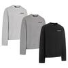 Herren Langarm T-Shirt Grafischer Buchstabenaufdruck Baumwolle Lässig Streetwear Rundhalsausschnitt Lockerer Schnitt 320g Schwergewicht