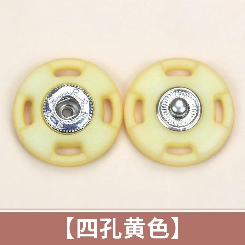 10pcs Round Plastic Snap Button Shirt Cardigan Invisible Concealed Buttons Clothes Accessories