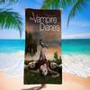 Klassischer Film The Vampire Diaries Mikrofaserdecke Schnelltrocknend Strandtücher Übergröße Druck Super Saugfähig