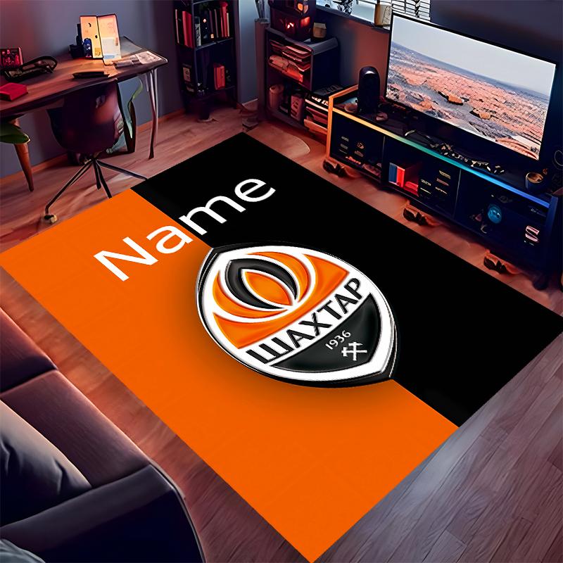 Op maat gemaakte FC Shakhtar Donetsk Print Vloerkleed - Zacht, Wasbaar Antislip Binnentapijt, Woonkamer, Huis & Kantoor Decoratief Tapijt