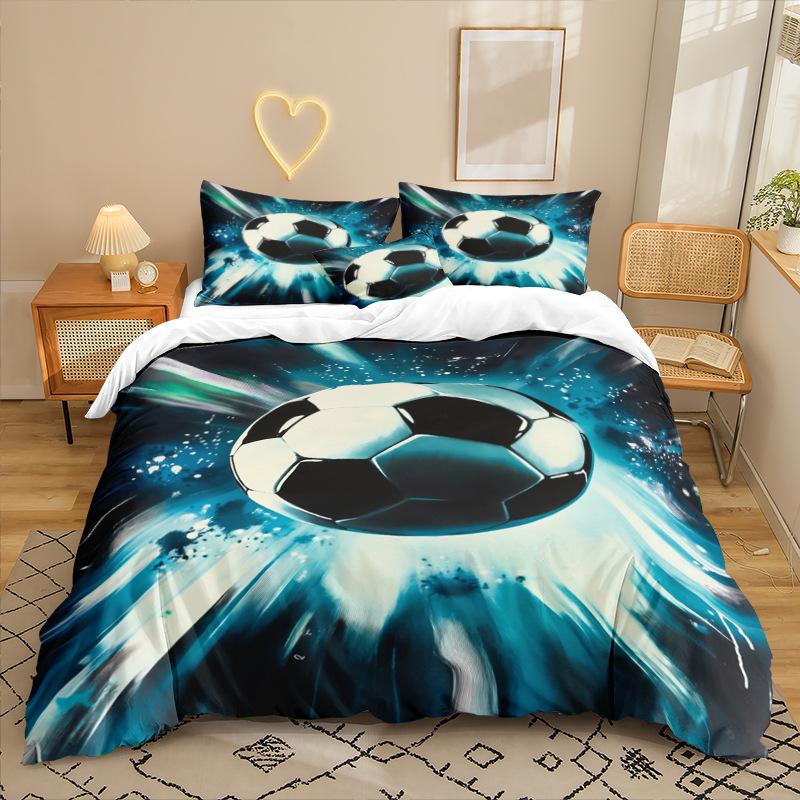 

Футбольная серия 3D цифровая печать комплект постельного белья из трех предметов простыня пододеяльник 90 * 200 two-piece set