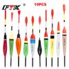 FTK Fishing Floats 10pcs Buoy Bobber Floats Fluctuate Mix Size Color Float Buoy for Fishing Accessories