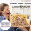 24 Tage Countdown Kalender 2025 Weihnachts-Countdown-Kalender mit 3D Capybara Dekorative Tierspielzeuge Feiertags-Heimdekoration