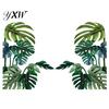 Wall Decal Sticker 2Pcs Self-adhesive Leaves PVC Tropical Plant Background Home Decor