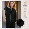 Muxuryee Tracksuit Training Loose Size Medium Women's Set, Sweatshirt, Hoodie, Sportswear, Wear, Loungewear, Casual, Fit, 331, Black,
