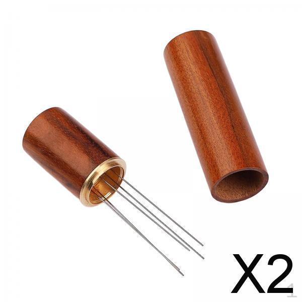 

2x Деревянный Темпер-Распределитель для Кофе, Распределение из Нержавеющей Стали, Перемешивание