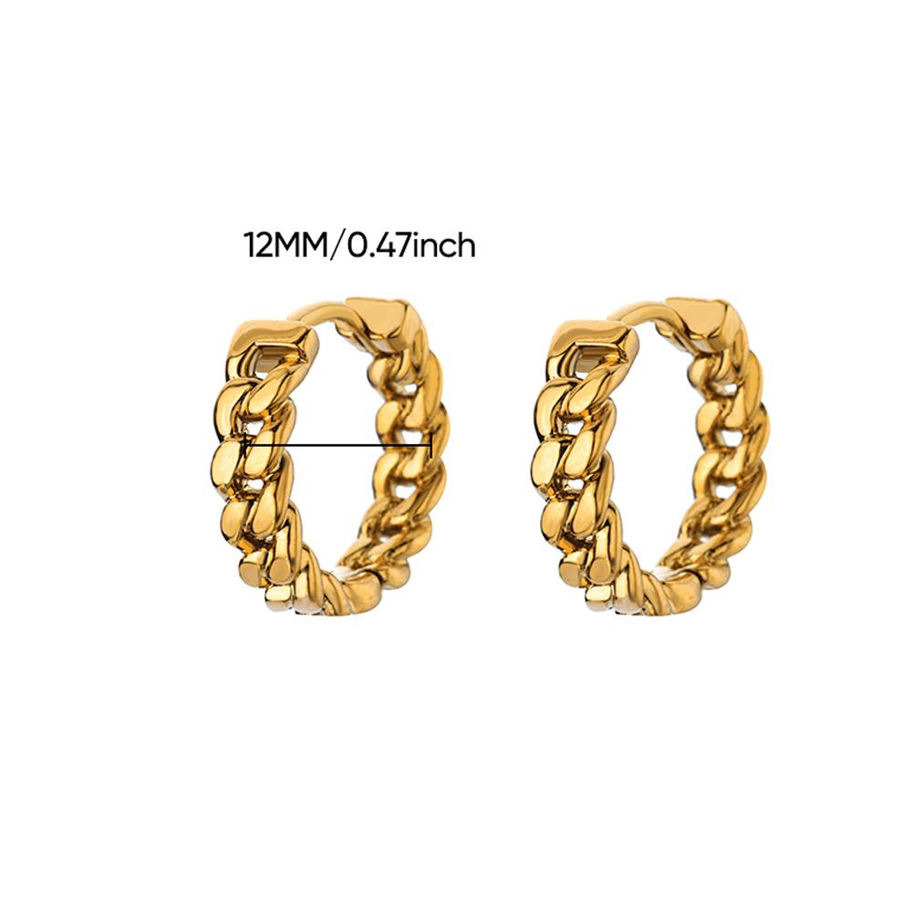 U-Shaped Square Hoop Earrings for Women Luxury Stainless Steel Circle Earrings Trend New in Female Aesthetic Jewelry aretes