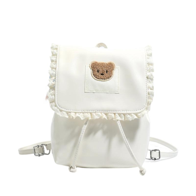 Schoolbag Cute Girls Backpack Women's 1011 Summer New Fashion Commuter Class School Bag Large Capacity Bear Backpack