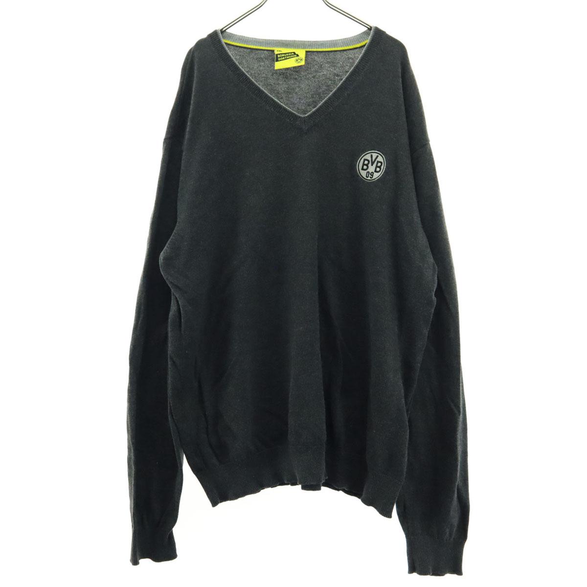 

BORUSSIA DORTMUND Налокотник Вышивка в одну точку Футбол Вязаный с длинным рукавом V-образный вырез Мужской Б/у