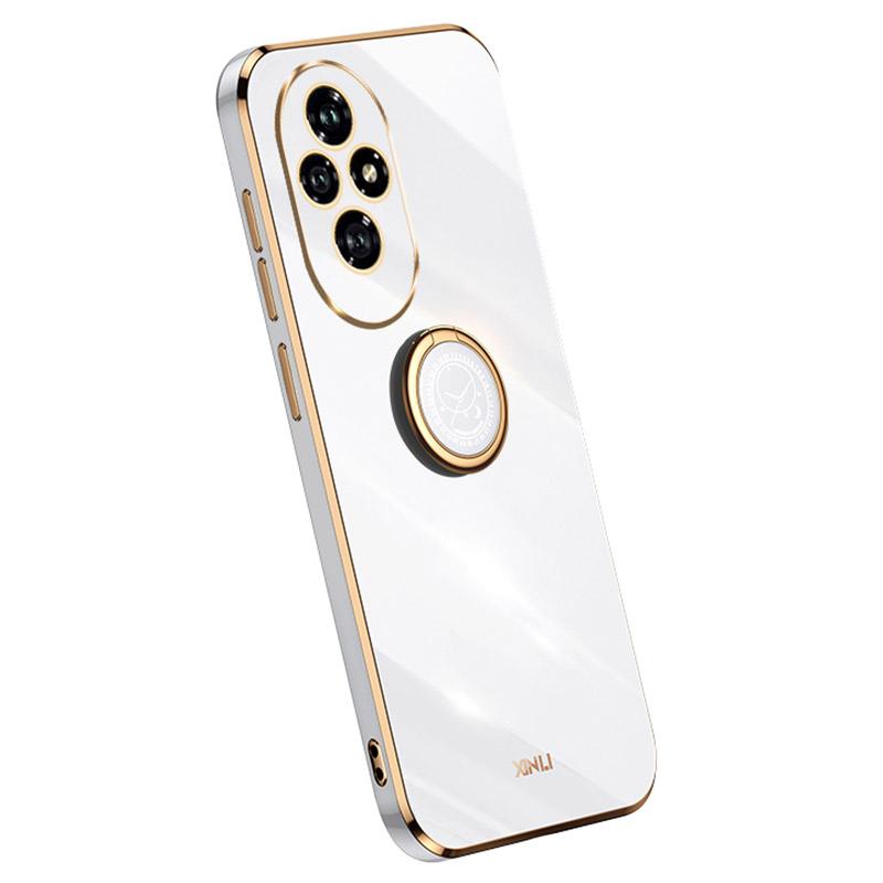 XINLI Pro Honor 200 5G Pouzdro Držák prstenu Stojánek Elektroplating Měkký TPU Kryt