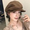 Early Autumn Pleated Forward Hat, Niche Irregular Cloud Beret, Autumn and Winter Face-enhancing Vintage Newsboy Hat
