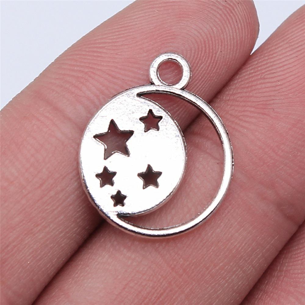 

10pcs Charms Moon Antique Silver Color Moon Charms Pendants For Bracelets Moon And Star Charms Wholesale