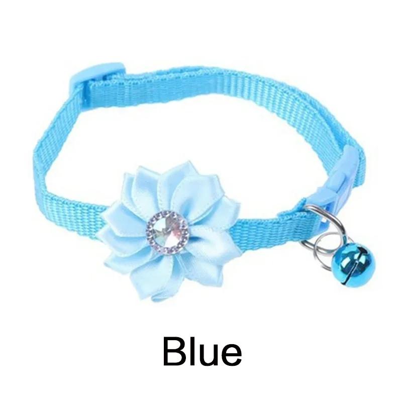 Colorful Cute Collar for Cats and Dogs Flower Bell Adjustable Collar with Bell Collar Pet Supplies 7 Colors Are Available
