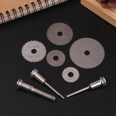 Disco de Serra de Aço Rápido Roda Lâmina de Corte Mini Conjunto de Lâminas de Serra Circular Com 1 Ou 2 Hastes de Extensão Para Madeira Metal Ferramenta Elétrica