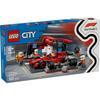 LEGO City F1(RFerrari Auto da Corsa Pit Stop Giocattolo Blocco Educativo6789Veicolo Auto Mini Auto 60443