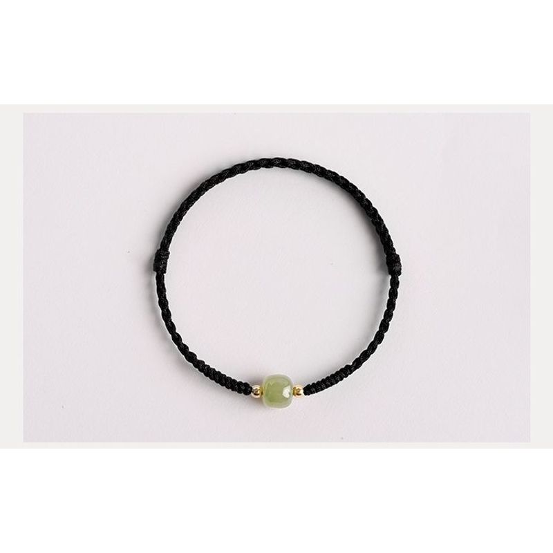 

Новое поступление Натуральный нефрит Хэтянь Браслет на красной веревочке Браслет на ногу Женский Браслет-талисман с бусинами Браслет года рождения Мужской и женский Парные подарки Transfer black hand rope