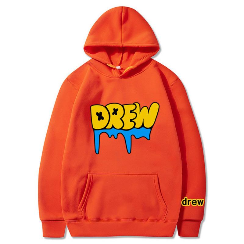 3D Drew House Drip Logo Printed Hoodies Fashionable Casual Sports Long Sleeved Men's and Women's Unisex Hooded Sweatshirts