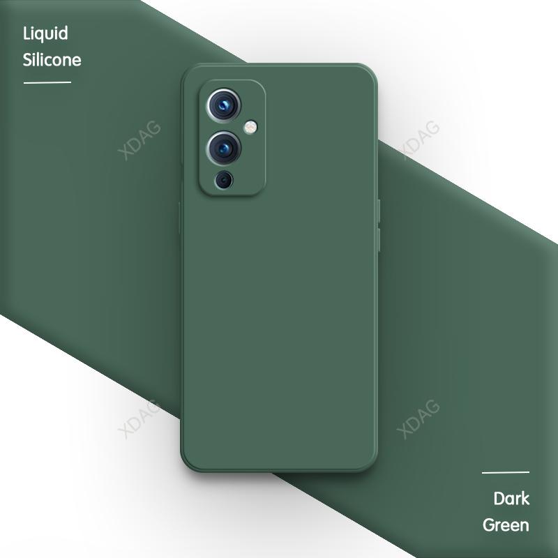 Oryginalne Etui na Telefon dla OnePlus 9 RT 9R T 9RT 5G Ochrona Obiektywu Kwadratowe Płynny Silikon Miękkie Proste Wysoka Jakość Tylna Pokrywa Capa