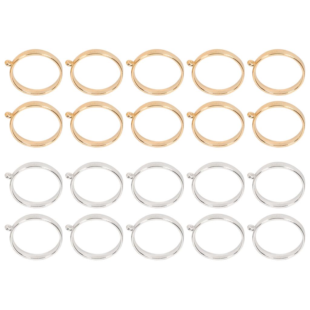10PCS Round Hollow Frame Pendants for DIY Jewelry Making Findings Crafting Supplies