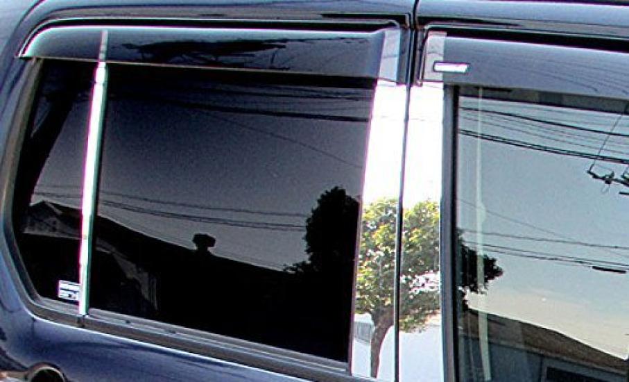 BRIGHTZ Stainless Steel Pillar Panels with Visor for Wagon R Stingray Compatible with 44 Wagon R 18196 Ultra-Mirror MH34S/MH44S (12-Piece Set)