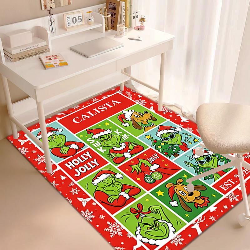 Christmas Gift Comedy Movie How the Grinch Stole Christmas carpet home living room decoration table and chairs anti slip door mat carpet A15