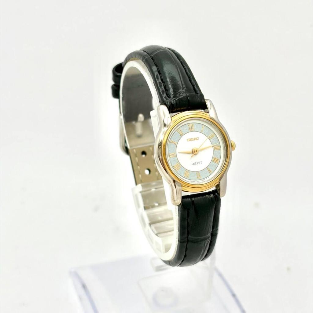 Used [New Battery] SEIKO LUCENT Ladies Watch Roman Numerals 1F21-0J80 660331 New Belt