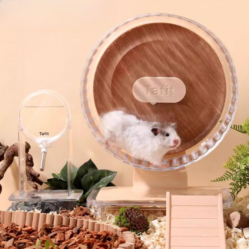 Hamster Exercise Wheel Ultra Silent Large Running Toy for Cage Accessory Noiseless Metal Spinner for Small Animal Fitness