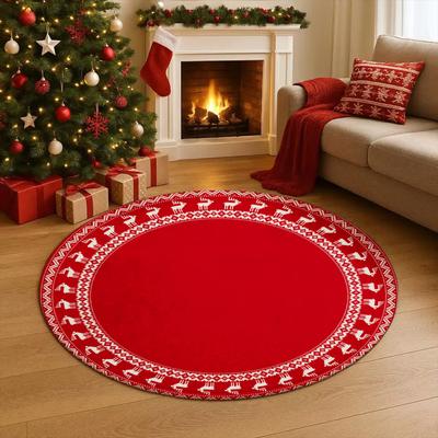 2026 Christmas Rug Personalized Carpet Soft Flannel Rug For Room Anti-Slip Christmas Carpet For Home Decor Gift 2026 New Year