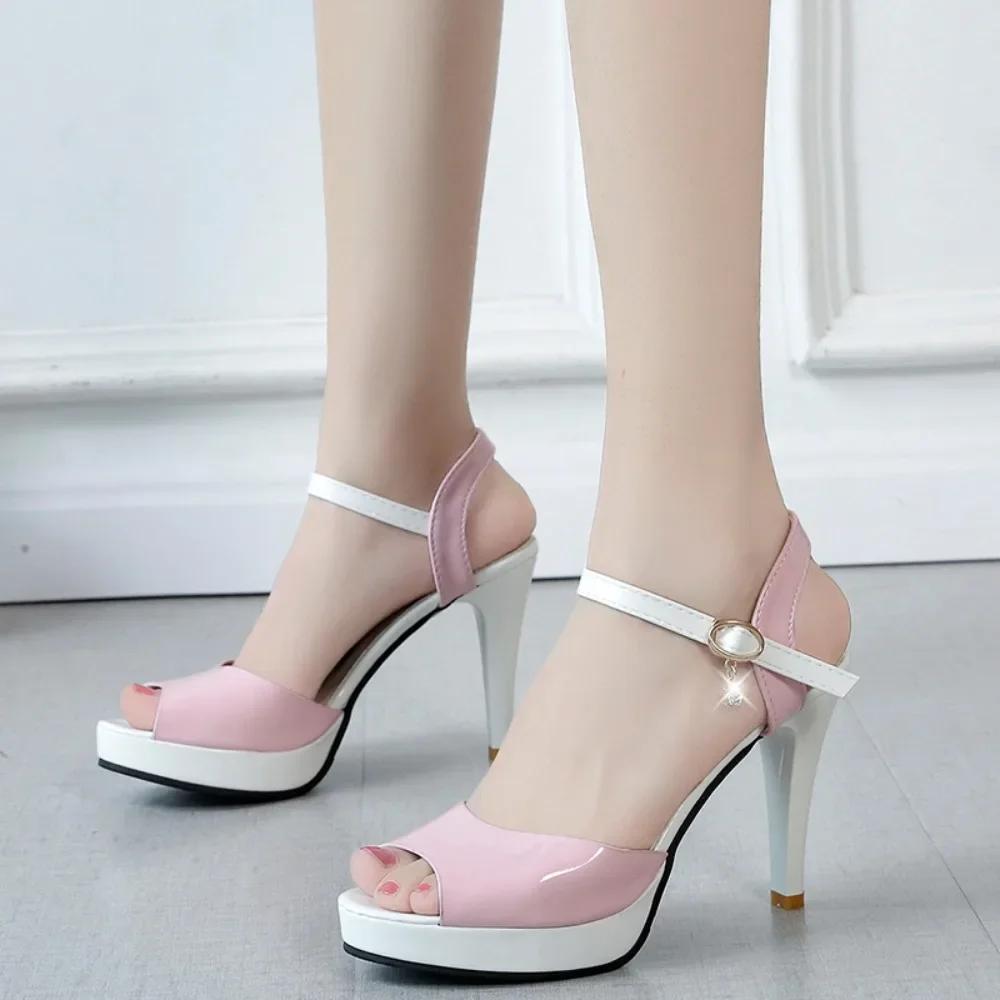 Fashion Women Shoes Summer High Heels Sandals Peep Toe Shoes for Women 2025 Platform Sandals Fashion Party Ladies Heeled Sandales Shoes