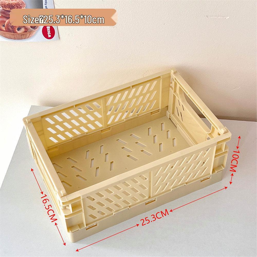 Foldable Desktop Storage Basket for Stationery and Books