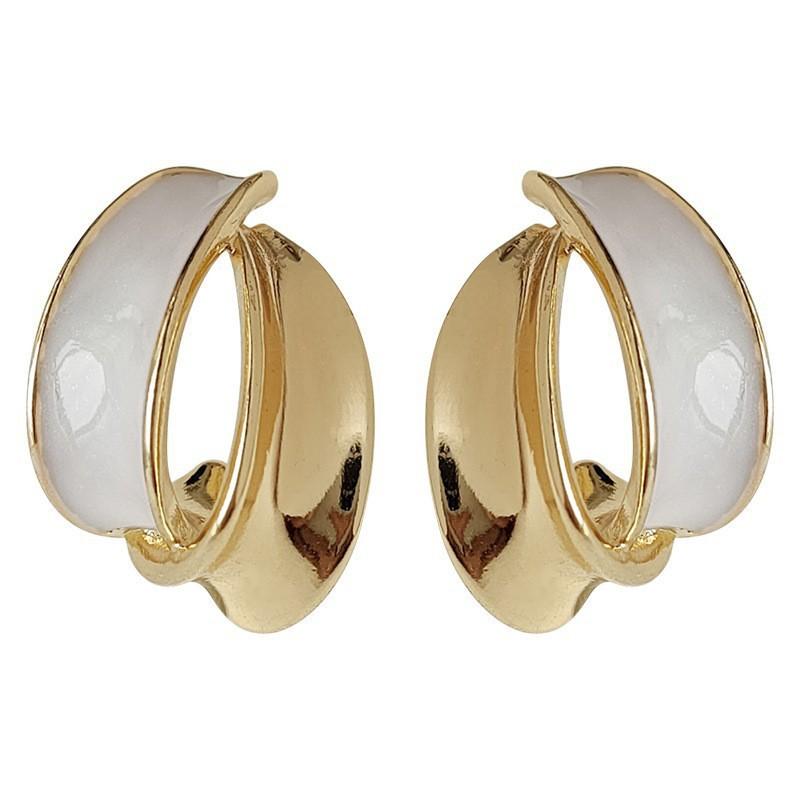 Korean Versatile Light Luxury Drop Ferret Geometric Stud Earrings Design High-end Temperament Earrings Earrings