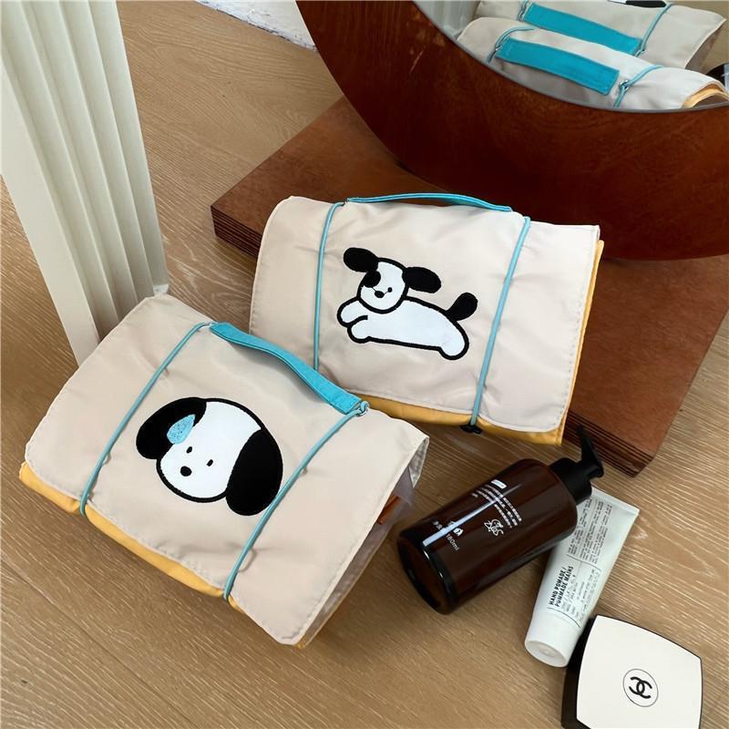 Four-in-One Portable Puppy Makeup and Toiletry Bag, Detachable Mesh Storage, Large Capacity for Travel
