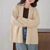 Knitted Sweater Jacket Autumn and Winter New Loose Lazy Thickened Medium and Long Knitted Cardigan Top Women